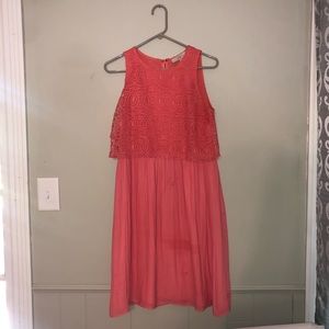 Salmon LOFT Lace dress